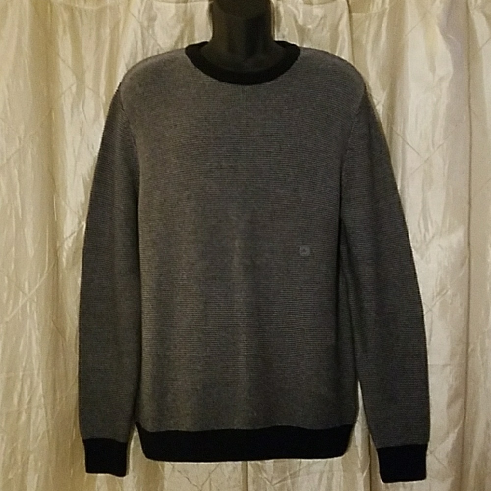 Chaps black/Grey knit sweater, size M